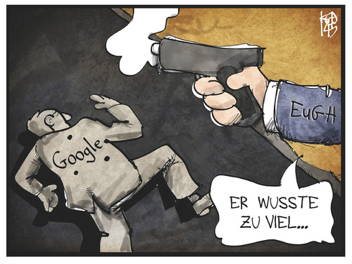 Cartoon: EuGH vs. Google (medium) by Kostas Koufogiorgos tagged karikatur,koufogiorgos,illustration,cartoon,eugh,europa,gerichtshof,google,suchmaschine,internet,zensur,mord,waffe,hinrichtung,urteil,wissen,medien,karikatur,koufogiorgos,illustration,cartoon,eugh,europa,gerichtshof,google,suchmaschine,internet,zensur,mord,waffe,hinrichtung,urteil,wissen,medien