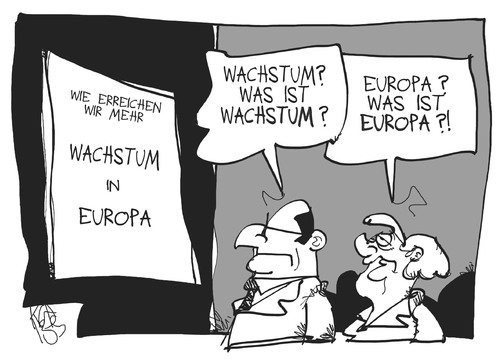 Cartoon: Europas Wirtschaft (medium) by Kostas Koufogiorgos tagged merkel,hollande,wachstum,europa,wirtschaft,paris,frankreich,deutschland,karikatur,koufogiorgos,merkel,hollande,wachstum,europa,wirtschaft,paris,frankreich,deutschland,karikatur,koufogiorgos