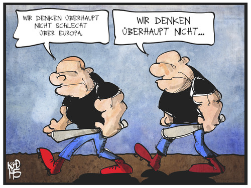 Cartoon: Extremisten gegen Europa (medium) by Kostas Koufogiorgos tagged karikatur,koufogiorgos,illustration,cartoon,extremisten,skeptiker,europa,eu,wahl,radikale,skinhead,politik,demokratie,karikatur,koufogiorgos,illustration,cartoon,extremisten,skeptiker,europa,eu,wahl,radikale,skinhead,politik,demokratie