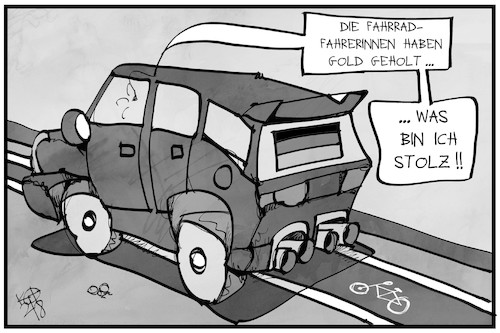 Cartoon: Fahrradland Deutschland (medium) by Kostas Koufogiorgos tagged karikatur,koufogiorgos,illustration,cartoon,fahrrad,fahrradweg,auto,verkehrswende,mobilität,olympia,goldmedaille,sport,karikatur,koufogiorgos,illustration,cartoon,fahrrad,fahrradweg,auto,verkehrswende,mobilität,olympia,goldmedaille,sport