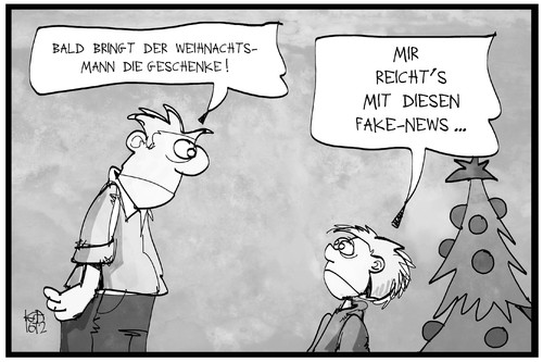 Cartoon: Fake-News (medium) by Kostas Koufogiorgos tagged karikatur,koufogiorgos,illustration,cartoon,vater,sohn,weihnachten,weihnachtsmann,fake,news,falschmeldung,nachrichten,familie,karikatur,koufogiorgos,illustration,cartoon,vater,sohn,weihnachten,weihnachtsmann,fake,news,falschmeldung,nachrichten,familie