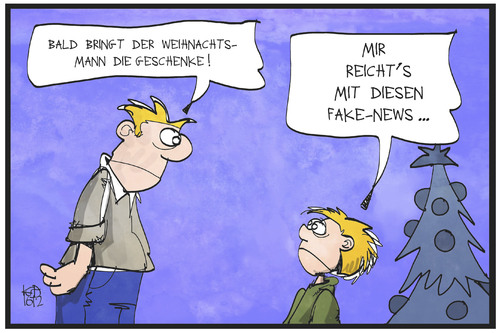 Cartoon: Fake-News (medium) by Kostas Koufogiorgos tagged karikatur,koufogiorgos,illustration,cartoon,vater,sohn,weihnachten,weihnachtsmann,fake,news,falschmeldung,nachrichten,familie,karikatur,koufogiorgos,illustration,cartoon,vater,sohn,weihnachten,weihnachtsmann,fake,news,falschmeldung,nachrichten,familie