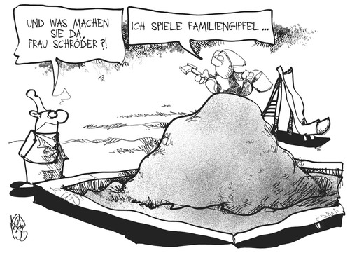 Cartoon: Familiengipfel (medium) by Kostas Koufogiorgos tagged schröder,familie,gipfel,michel,kind,karikatur,kostas,koufogiorgos,schröder,familie,gipfel,michel,kind,karikatur,kostas,koufogiorgos