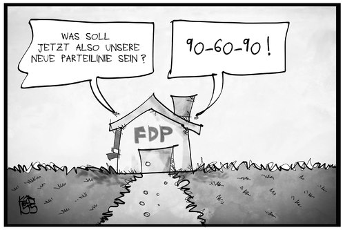 Cartoon: FDP-Parteitag (medium) by Kostas Koufogiorgos tagged karikatur,koufogiorgos,illustration,cartoon,fdp,partei,haus,linie,profil,modelmaße,politik,programm,budnesparteitag,karikatur,koufogiorgos,illustration,cartoon,fdp,partei,haus,linie,profil,modelmaße,politik,programm,budnesparteitag