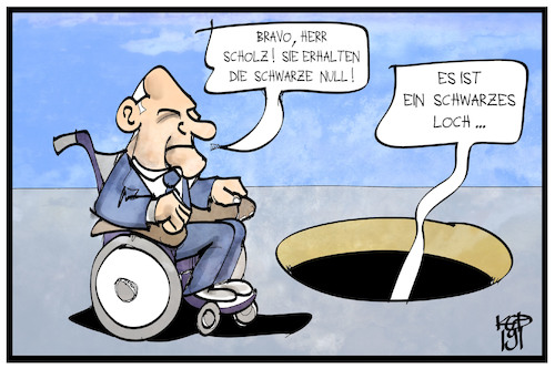 Cartoon: Finanzloch (medium) by Kostas Koufogiorgos tagged karikatur,koufogiorgos,illustration,cartoon,scholz,schäuble,finanzlücke,finanzloch,null,steuern,einnahmen,haushalt,karikatur,koufogiorgos,illustration,cartoon,scholz,schäuble,finanzlücke,finanzloch,null,steuern,einnahmen,haushalt