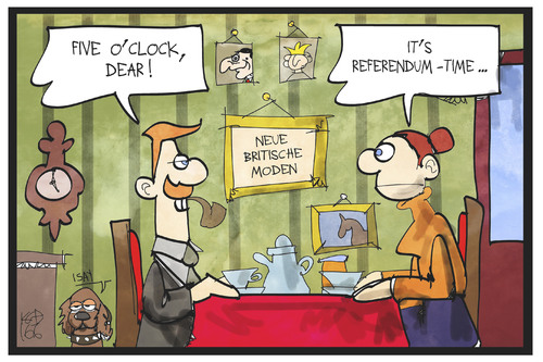 Cartoon: Five o clock referendum (medium) by Kostas Koufogiorgos tagged karikatur,koufogiorgos,illustration,cartoon,brexit,eu,europa,referendum,grossbritannien,tea,uk,time,englisch,queen,tradition,mode,demokratie,abstimmung,karikatur,koufogiorgos,illustration,cartoon,brexit,eu,europa,referendum,grossbritannien,tea,uk,time,englisch,queen,tradition,mode,demokratie,abstimmung