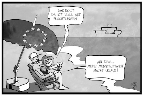 Cartoon: Flüchtlinge im Mittelmeer (medium) by Kostas Koufogiorgos tagged europa,streitet,über,die,aufnahme,von,flüchtlingen,karikatur,koufogiorgos,illustration,cartoon,fluechtlinge,urlaub,strand,meer,mittelmeer,ignoranz,ferien,erholung,flüchtlingspolitik,eu,europa,streitet,über,die,aufnahme,von,flüchtlingen,karikatur,koufogiorgos,illustration,cartoon,fluechtlinge,urlaub,strand,meer,mittelmeer,ignoranz,ferien,erholung,flüchtlingspolitik,eu