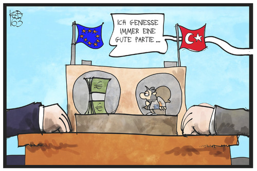 Cartoon: Flüchtlingsgeschacher (medium) by Kostas Koufogiorgos tagged karikatur,koufogiorgos,illustration,cartoon,tuerkei,eu,europa,schach,geschacher,spiel,partie,verhandlung,gipfel,flüchtling,flüchtlingskrise,geld,handel,deal,politik,karikatur,koufogiorgos,illustration,cartoon,tuerkei,eu,europa,schach,geschacher,spiel,partie,verhandlung,gipfel,flüchtling,flüchtlingskrise,geld,handel,deal,politik