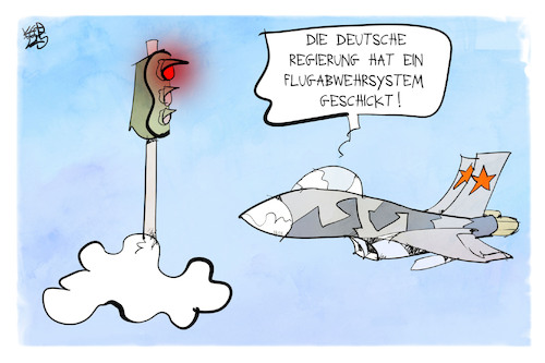 Cartoon: Flugabwehrsystem (medium) by Kostas Koufogiorgos tagged karikatur,koufogiorgos,flugzeug,kampfjet,flugabwehrsystem,militär,ampel,deutschland,regierung,krieg,karikatur,koufogiorgos,flugzeug,kampfjet,flugabwehrsystem,militär,ampel,deutschland,regierung,krieg