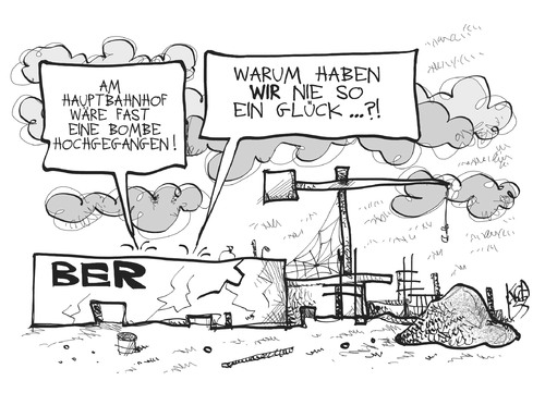 Cartoon: Flughafen BER (medium) by Kostas Koufogiorgos tagged ber,hauptbahnhof,berlin,flughafen,bombe,krieg,infrastruktur,großprojekt,karikatur,kostas,koufogiorgos,ber,hauptbahnhof,berlin,flughafen,bombe,krieg,infrastruktur,großprojekt,karikatur,kostas,koufogiorgos