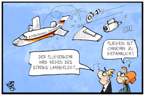 Cartoon: Flugverkehr (medium) by Kostas Koufogiorgos tagged karikatur,koufogiorgos,illustration,cartoon,flugzeug,flugverkehr,regierungsflieger,defekt,panne,streik,transport,karikatur,koufogiorgos,illustration,cartoon,flugzeug,flugverkehr,regierungsflieger,defekt,panne,streik,transport