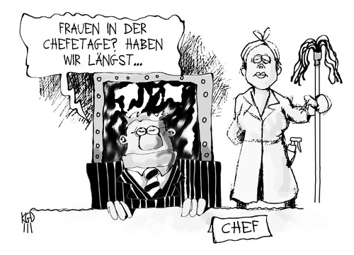 Cartoon: Frauen in der Chefetage (medium) by Kostas Koufogiorgos tagged frau,cartoon,illustration,koufogiorgos,karikatur,politik,geschlecht,gleichberechtigung,frauenquote,mann,karikatur,koufogiorgos,illustration,cartoon,frau,mann,frauenquote,gleichberechtigung,geschlecht,politik