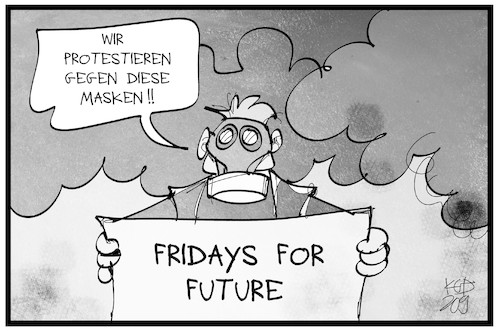 Cartoon: Fridays for Future (medium) by Kostas Koufogiorgos tagged karikatur,koufogiorgos,illustration,cartoon,fridays,for,future,maske,demonstration,atemschutzmaske,umwelt,protest,klimawandel,karikatur,koufogiorgos,illustration,cartoon,fridays,for,future,maske,demonstration,atemschutzmaske,umwelt,protest,klimawandel