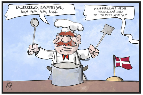 Cartoon: Frikadellenkrieg (medium) by Kostas Koufogiorgos tagged karikatur,koufogiorgos,cartoon,illustration,daenemark,muppets,frikadellen,koch,schweinefleisch,muslime,essen,flüchtlinge,frikadellenkrieg,karikatur,koufogiorgos,cartoon,illustration,daenemark,muppets,frikadellen,koch,schweinefleisch,muslime,essen,flüchtlinge,frikadellenkrieg