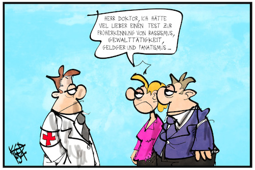 Cartoon: Frühdiagnose (medium) by Kostas Koufogiorgos tagged karikatur,koufogiorgos,illustration,cartoon,frühdiagnose,schwangerschaft,arzt,medizin,gesundheit,karikatur,koufogiorgos,illustration,cartoon,frühdiagnose,schwangerschaft,arzt,medizin,gesundheit