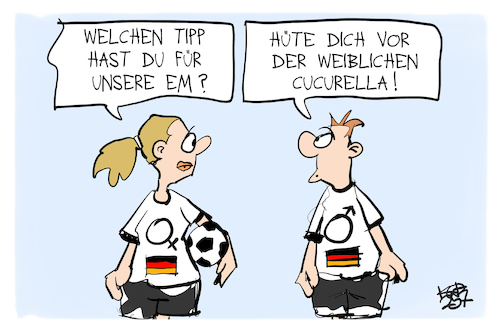 Cartoon: Fußball-EM (medium) by Kostas Koufogiorgos tagged karikatur,koufogiorgos,em,fußball,cucurella,handspiel,karikatur,koufogiorgos,em,fußball,cucurella,handspiel
