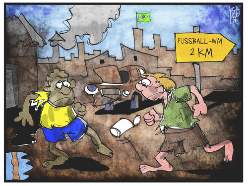 Cartoon: Fußball-Land Brasilien (medium) by Kostas Koufogiorgos tagged karikatur,koufogiorgos,illustration,cartoon,fussball,wm,2014,kinder,armut,spielen,brasilien,weltmeisterschaft,gesellschaft,sport,karikatur,koufogiorgos,illustration,cartoon,fussball,wm,2014,kinder,armut,spielen,brasilien,weltmeisterschaft,gesellschaft,sport