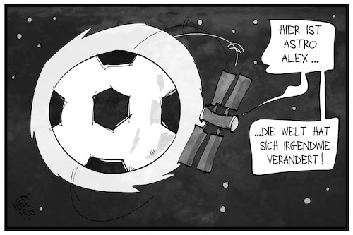 Cartoon: Fußball-Welt (medium) by Kostas Koufogiorgos tagged karikatur,koufogiorgos,illustration,cartoon,fussball,wm,russland,weltmeisterschaft,welt,erde,iss,astro,alex,sport,karikatur,koufogiorgos,illustration,cartoon,fussball,wm,russland,weltmeisterschaft,welt,erde,iss,astro,alex,sport