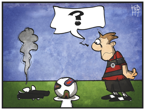 Cartoon: Fußball-WM (medium) by Kostas Koufogiorgos tagged karikatur,koufogiorgos,illustration,cartoon,brasilien,deutschland,fussball,wm,celacao,gegner,gegenspieler,dfb,spieler,sport,weltmeisterschaft,karikatur,koufogiorgos,illustration,cartoon,brasilien,deutschland,fussball,wm,celacao,gegner,gegenspieler,dfb,spieler,sport,weltmeisterschaft