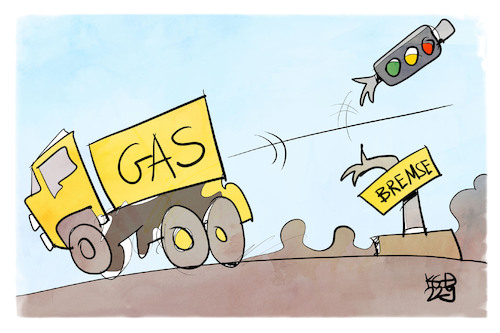 Cartoon: Gaspreisbremse (medium) by Kostas Koufogiorgos tagged karikatur,koufogiorgos,gaspreisbremse,gas,ampel,bremse,transporter,karikatur,koufogiorgos,gaspreisbremse,gas,ampel,bremse,transporter