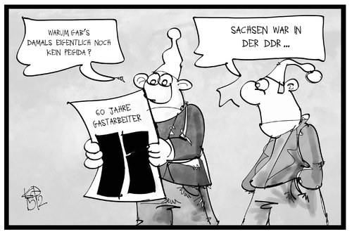 Cartoon: Gastarbeiter (medium) by Kostas Koufogiorgos tagged karikatur,koufogiorgos,illustration,cartoon,gastarbeiter,ueberfremdung,pegida,sachsen,ddr,michel,deutschland,zuwanderung,rechtspopulismus,immigration,karikatur,koufogiorgos,illustration,cartoon,gastarbeiter,ueberfremdung,pegida,sachsen,ddr,michel,deutschland,zuwanderung,rechtspopulismus,immigration