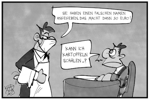 Geldstrafe im Lokal Geldstrafe im Lokal