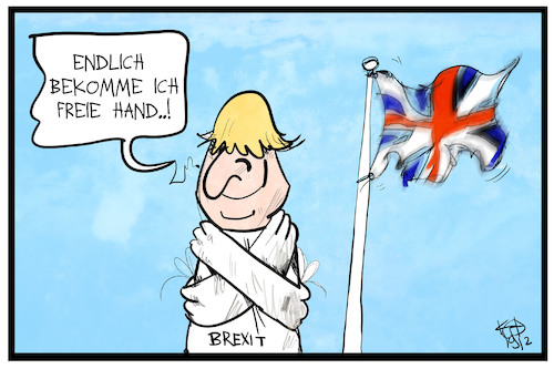 Cartoon: Get Brexit done (medium) by Kostas Koufogiorgos tagged karikatur,koufogiorgos,illustration,cartoon,brexit,johnson,uk,zwangsjacke,eu,austritt,verrückt,karikatur,koufogiorgos,illustration,cartoon,brexit,johnson,uk,zwangsjacke,eu,austritt,verrückt