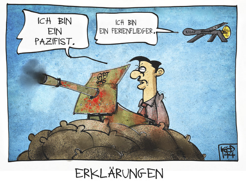 Cartoon: Giftgas und Drohnen (medium) by Kostas Koufogiorgos tagged karikatur,koufogiorgos,cartoon,illustration,assad,giftgas,drohne,usa,erklärung,krieg,konflikt,syrien,diktator,militär,angriff,politik,airliner,pazifist,ferienflieger,flugzeug,karikatur,koufogiorgos,cartoon,illustration,assad,giftgas,drohne,usa,erklärung,krieg,konflikt,syrien,diktator,militär,angriff,politik,airliner,pazifist,ferienflieger,flugzeug