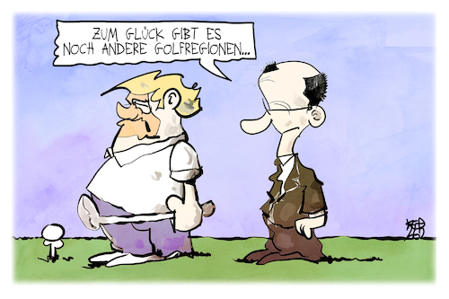 Cartoon: Golfregionen (medium) by Kostas Koufogiorgos tagged golfregionen,golfregionen