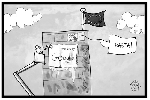 Cartoon: Google (medium) by Kostas Koufogiorgos tagged karikatur,koufogiorgos,illustration,cartoon,google,ermittlung,untersuchung,wettbewerb,eu,kommission,wirtschaft,strafe,karikatur,koufogiorgos,illustration,cartoon,google,ermittlung,untersuchung,wettbewerb,eu,kommission,wirtschaft,strafe