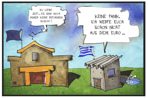 Cartoon: Griechenland (medium) by Kostas Koufogiorgos tagged karikatur,koufogiorgos,illustration,cartoon,griechenland,euro,gruppe,europa,eu,haus,währung,finanzen,wirtschaft,politik,karikatur,koufogiorgos,illustration,cartoon,griechenland,euro,gruppe,europa,eu,haus,währung,finanzen,wirtschaft,politik