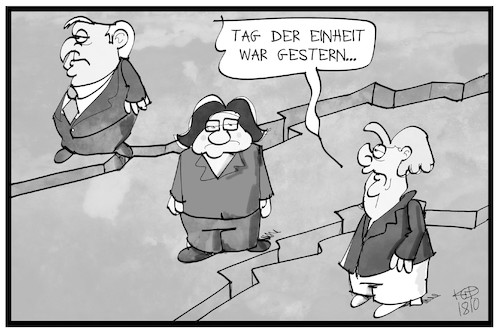 Cartoon: Groko-Einheit (medium) by Kostas Koufogiorgos tagged karikatur,koufogiorgos,illustration,cartoon,groko,seehofer,merkel,nahles,regierung,koalition,einheit,feiertag,politik,spd,union,cdu,csu,karikatur,koufogiorgos,illustration,cartoon,groko,seehofer,merkel,nahles,regierung,koalition,einheit,feiertag,politik,spd,union,cdu,csu