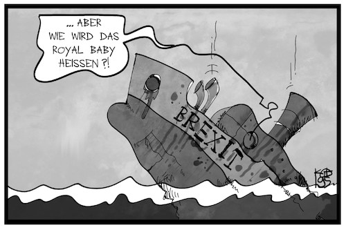 Cartoon: Großbritannien (medium) by Kostas Koufogiorgos tagged karikatur,koufogiorgos,illustration,cartoon,grossbritannien,brexit,uk,europa,royal,baby,harry,meghan,winsor,adel,königsfamilie,schiff,untergang,problem,karikatur,koufogiorgos,illustration,cartoon,grossbritannien,brexit,uk,europa,royal,baby,harry,meghan,winsor,adel,königsfamilie,schiff,untergang,problem