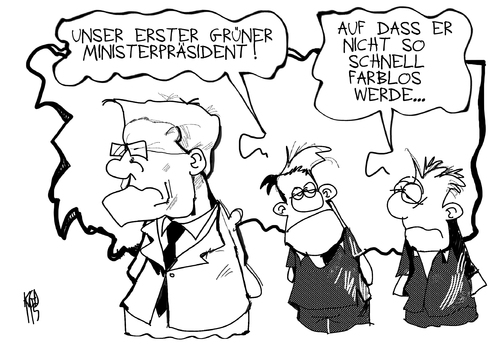 Cartoon: Kretschmann (medium) by Kostas Koufogiorgos tagged kretschmann,baden württemberg,wahl,wahlen,wechsel,landtag,landtagswahl,farblos,baden,württemberg