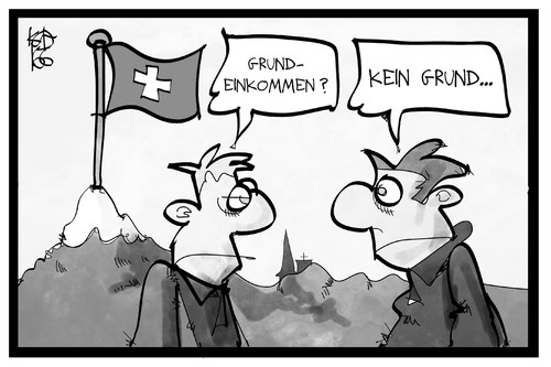 Cartoon: Grundeinkommen (medium) by Kostas Koufogiorgos tagged karikatur,koufogiorgos,illustration,cartoon,grundeinkommen,schweiz,volksentscheid,abstimmung,wahl,demokratie,karikatur,koufogiorgos,illustration,cartoon,grundeinkommen,schweiz,volksentscheid,abstimmung,wahl,demokratie