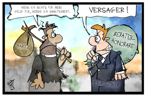 Cartoon: Hartz IV (medium) by Kostas Koufogiorgos tagged karikatur,koufogiorgos,illustration,cartoon,hartz,iv,geld,sozial,politik,honorar,versager,arm,reich,ungleichheit,gerechtigkeit,karikatur,koufogiorgos,illustration,cartoon,hartz,iv,geld,sozial,politik,honorar,versager,arm,reich,ungleichheit,gerechtigkeit