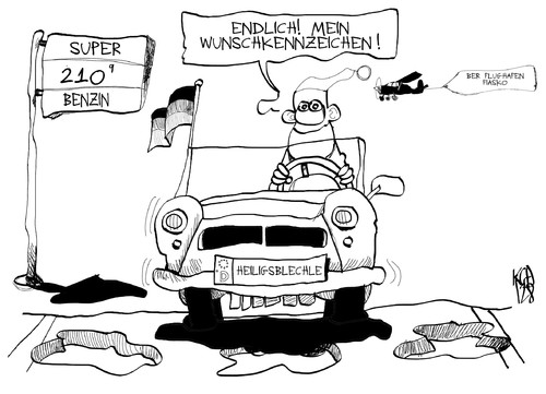 Cartoon: Heiligsblechle (medium) by Kostas Koufogiorgos tagged kfz,kennzeichen,auto,michel,verkehr,strasse,heiligs,blechle,karikatur,kostas,koufogiorgos,kfz,kennzeichen,auto,michel,verkehr,strasse,wunschkennzeichen,benzinpreis,schlaglöcher