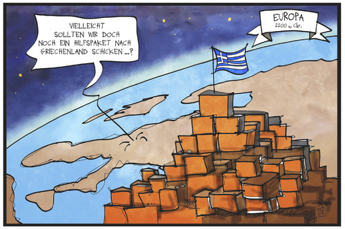 Cartoon: Hilfe für Griechenand (medium) by Kostas Koufogiorgos tagged karikatur,koufogiorgos,illustration,cartoon,griechenland,europa,hilfe,hilfspaket,solidaritaet,politik,wirtschaft,geld,kredit,karikatur,koufogiorgos,illustration,cartoon,griechenland,europa,hilfe,hilfspaket,solidaritaet,politik,wirtschaft,geld,kredit