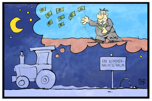 Cartoon: Hilfe für Landwirte (medium) by Kostas Koufogiorgos tagged karikatur,koufogiorgos,illustration,cartoon,landwirte,bauern,bauernverband,agrar,euro,unterstützung,geld,sommernachtstraum,karikatur,koufogiorgos,illustration,cartoon,landwirte,bauern,bauernverband,agrar,euro,unterstützung,geld,sommernachtstraum