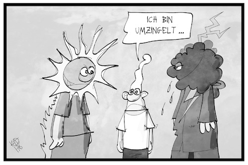 Cartoon: Hitze und Unwetter (medium) by Kostas Koufogiorgos tagged karikatur,koufogiorgos,illustration,cartoon,hitze,unwetter,wetter,regen,sturm,sonne,hitzewelle,michel,deutschland,karikatur,koufogiorgos,illustration,cartoon,hitze,unwetter,wetter,regen,sturm,sonne,hitzewelle,michel,deutschland