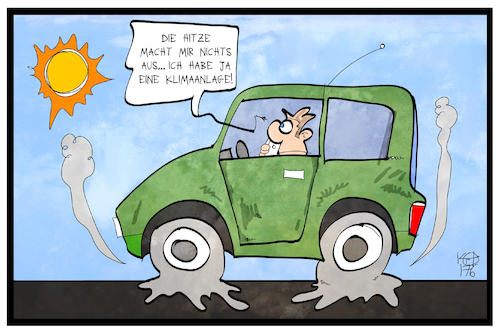 Cartoon: Hitzewelle (medium) by Kostas Koufogiorgos tagged karikatur,koufogiorgos,illustration,cartoon,hitzewelle,auto,klimaanlage,wetter,sonne,sommer,hitze,heiss,schmelzen,karikatur,koufogiorgos,illustration,cartoon,hitzewelle,auto,klimaanlage,wetter,sonne,sommer,hitze,heiss,schmelzen