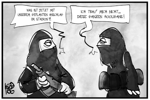 Cartoon: Hooligan-Gefahr (medium) by Kostas Koufogiorgos tagged karikatur,koufogiorgos,illustration,cartoon,hooligans,terroristen,terrorismus,angst,terror,krawall,gewalt,stadion,fussball,em,sport,europameisterschaft,sicherheit,karikatur,koufogiorgos,illustration,cartoon,hooligans,terroristen,terrorismus,angst,terror,krawall,gewalt,stadion,fussball,em,sport,europameisterschaft,sicherheit