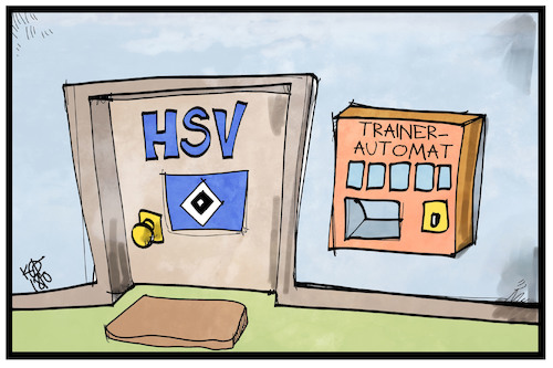 Cartoon: HSV-Trainer (medium) by Kostas Koufogiorgos tagged karikatur,koufogiorgos,illustration,cartoon,hsv,trainer,automat,fussball,coach,titz,wolf,hamburg,verein,sport,karikatur,koufogiorgos,illustration,cartoon,hsv,trainer,automat,fussball,coach,titz,wolf,hamburg,verein,sport