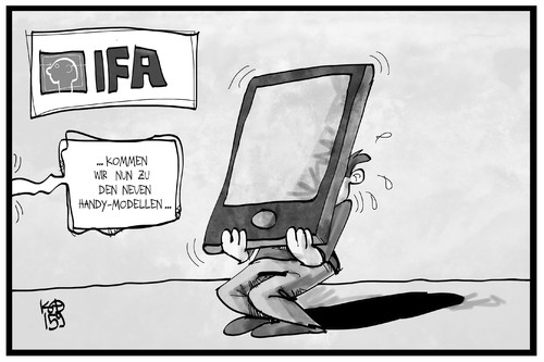 Cartoon: IFA-Trends (medium) by Kostas Koufogiorgos tagged karikatur,koufogiorgos,illustration,cartoon,ifa,handy,smartphone,display,funkausstellung,messe,modell,präsentation,verkauf,trend,technik,telekommunikation,karikatur,koufogiorgos,illustration,cartoon,ifa,handy,smartphone,display,funkausstellung,messe,modell,präsentation,verkauf,trend,technik,telekommunikation