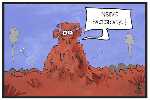 Cartoon: Inside Facebook (medium) by Kostas Koufogiorgos tagged karikatur,koufogiorgos,illustration,cartoon,facebook,löschteam,schlamm,hetze,hasspostings,soziale,netzwerke,investigativ,undercover,karikatur,koufogiorgos,illustration,cartoon,facebook,löschteam,schlamm,hetze,hasspostings,soziale,netzwerke,investigativ,undercover