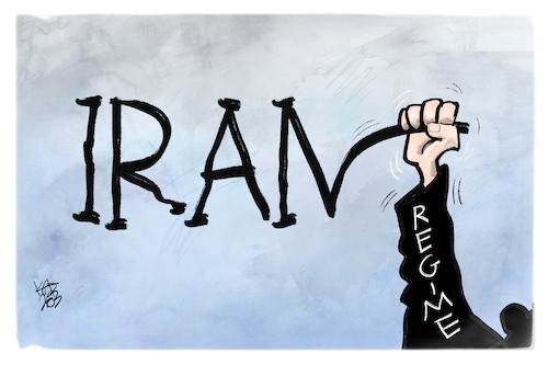 Cartoon: Iran (medium) by Kostas Koufogiorgos tagged karikatur,koufogiorgos,iran,regime,chamenei,machtwechsel,karikatur,koufogiorgos,iran,regime,chamenei,machtwechsel
