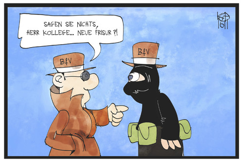 Cartoon: Islamist beim BfV (medium) by Kostas Koufogiorgos tagged karikatur,koufogiorgos,illustration,cartoon,verfassungsschutz,agent,spion,islamit,extremist,enttarnt,tarnung,maulwurf,sicherheit,terrorismus,karikatur,koufogiorgos,illustration,cartoon,verfassungsschutz,agent,spion,islamit,extremist,enttarnt,tarnung,maulwurf,sicherheit,terrorismus