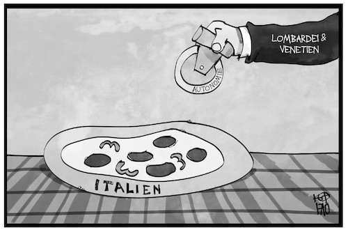 Cartoon: Italien (medium) by Kostas Koufogiorgos tagged karikatur,koufogiorgos,illustration,cartoon,italien,pizza,separatismus,unabhängigkeit,teilen,teilung,nationalgericht,europa,lombardei,venetien,karikatur,koufogiorgos,illustration,cartoon,italien,pizza,separatismus,unabhängigkeit,teilen,teilung,nationalgericht,europa,lombardei,venetien