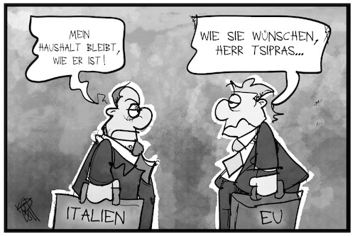 Cartoon: Italien (medium) by Kostas Koufogiorgos tagged karikatur,koufogiorgos,illustration,cartoon,italien,haushalt,eu,tsipras,europa,wirtschaft,krise,geld,karikatur,koufogiorgos,illustration,cartoon,italien,haushalt,eu,tsipras,europa,wirtschaft,krise,geld