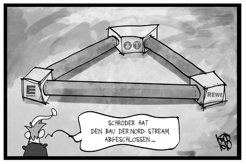 Cartoon: Kaisers Tengelmann (medium) by Kostas Koufogiorgos tagged karikatur,koufogiorgos,illustration,cartoon,kaisers,tengelmann,rewe,edeka,supermarkt,nord,stream,schröder,pipeline,verteilung,zerschlagung,schlichtung,wirtschaft,einzelhandel,karikatur,koufogiorgos,illustration,cartoon,kaisers,tengelmann,rewe,edeka,supermarkt,nord,stream,schröder,pipeline,verteilung,zerschlagung,schlichtung,wirtschaft,einzelhandel